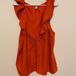Old Navy Coral/Red Flowy Tank